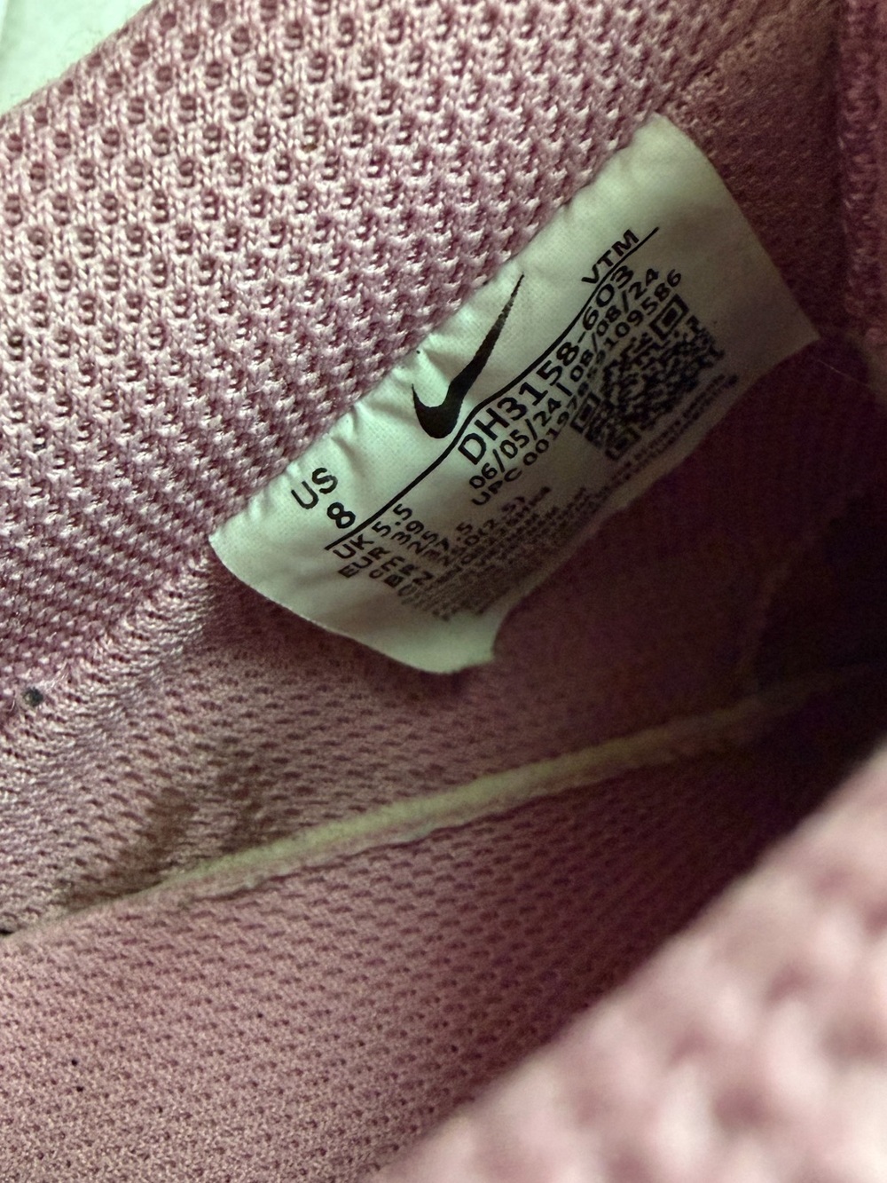 Nike Women's Court Vision Low Next Nature in Pink/White - Picture 7 of 7